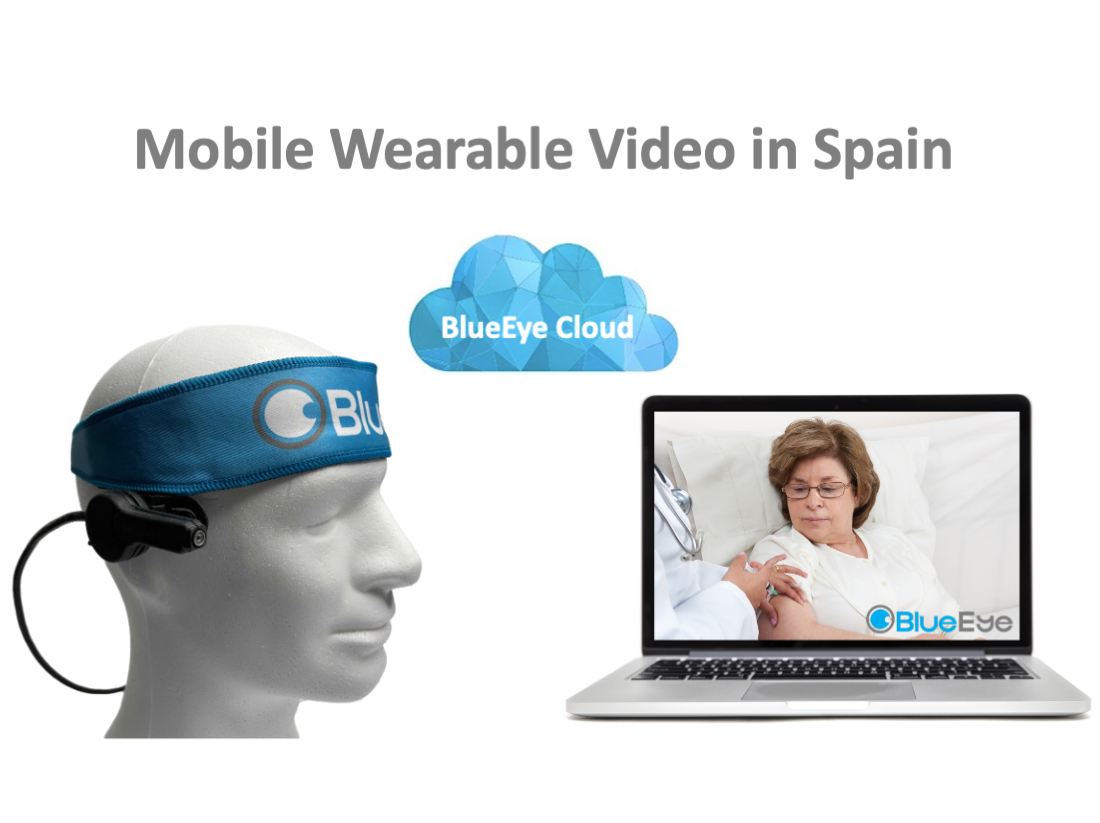 RedZinc's mobile wearable video in Malaga, Spain. Wearable camera, BlueEye cloud and BlueEye hot desk